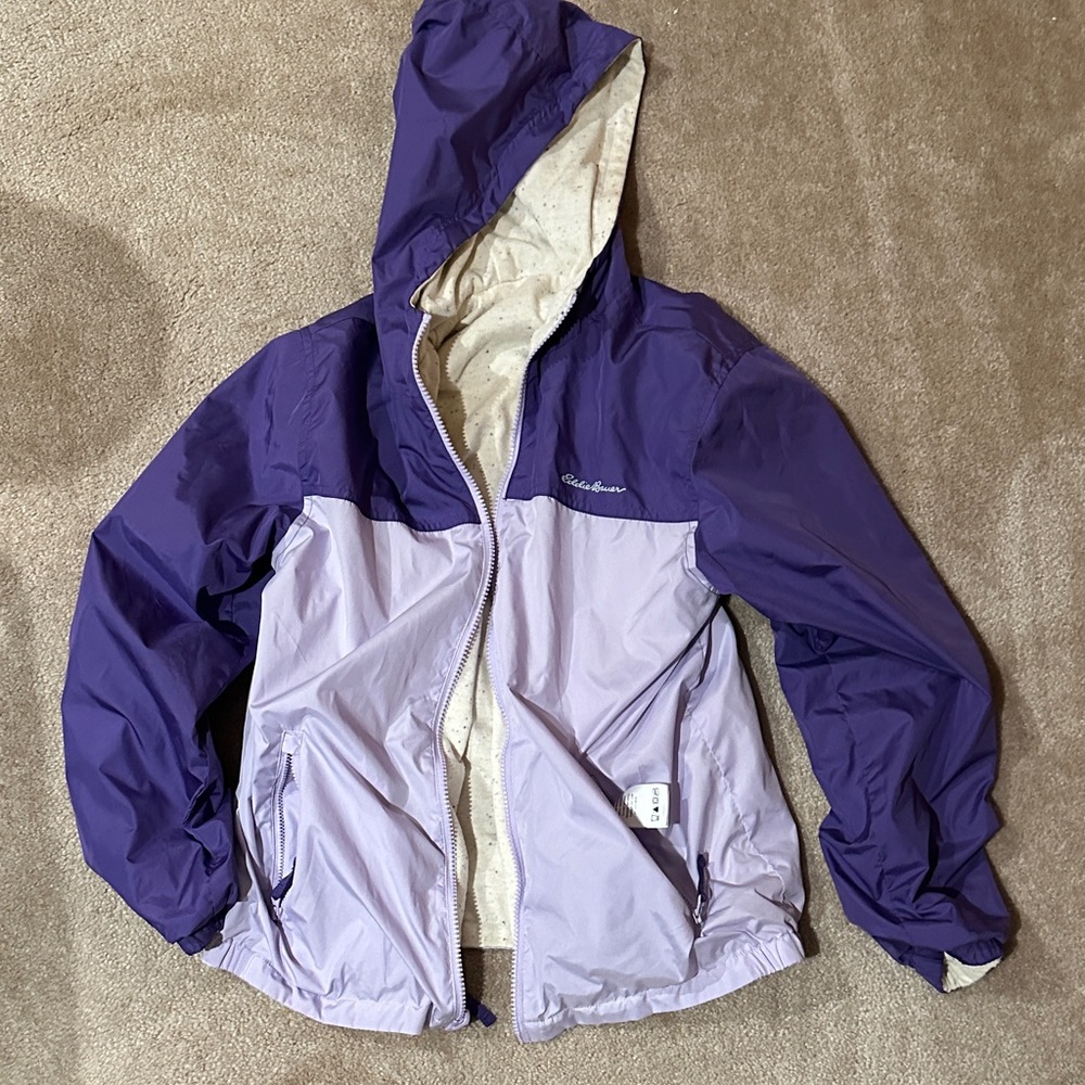 Eddie Bauer Two-Tone Purple Kids Raincoat